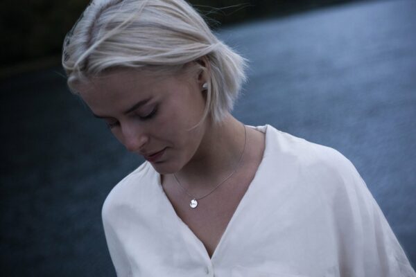 Anheng, med kjede "Fjordsmykkene" 12mm. Ekenberg.