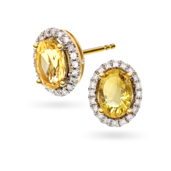 Ørepynt, rosett citrin