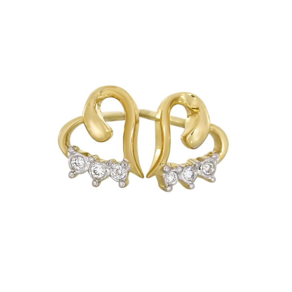 Ørepynt, hjerter 0.10 ct