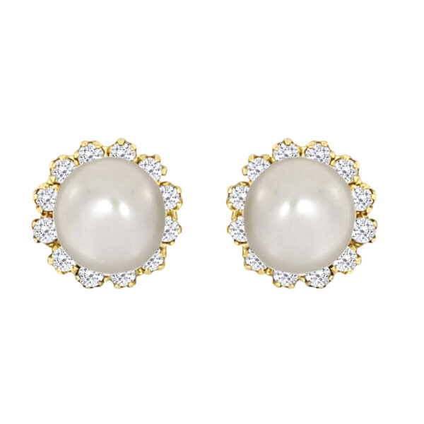 Ørepynt, rosett perle