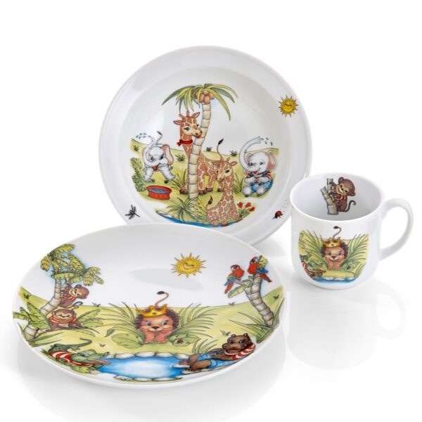 Porselen, "Dyrene i Afrika" 3 deler