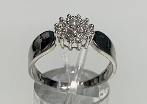 RIng, "Hardanger" rosetten 0,25 CT