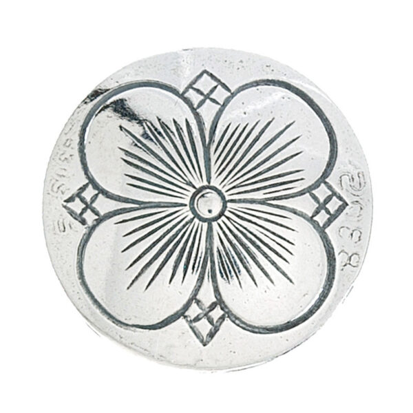 Bunad, kløverknapp liten, oks, lang hempe